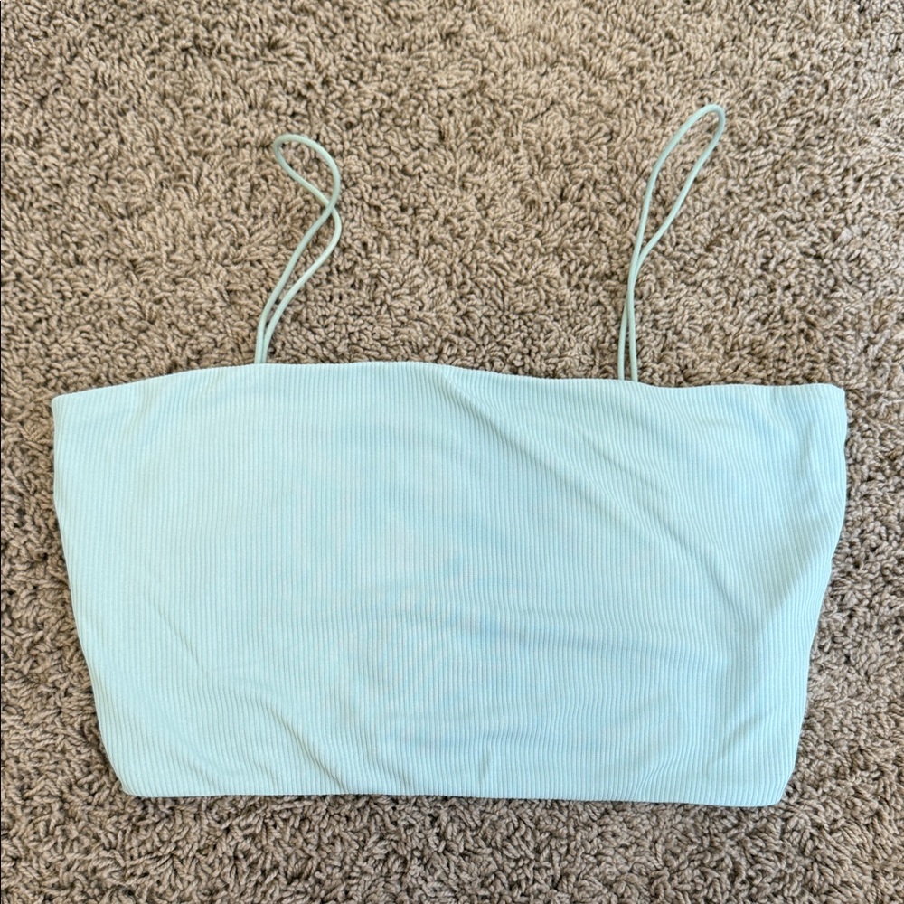 SHEIN Sky Blue Ribbed Camisole